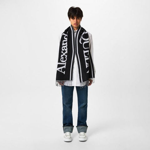 Alexander McQueen Varsity Logo Scarf