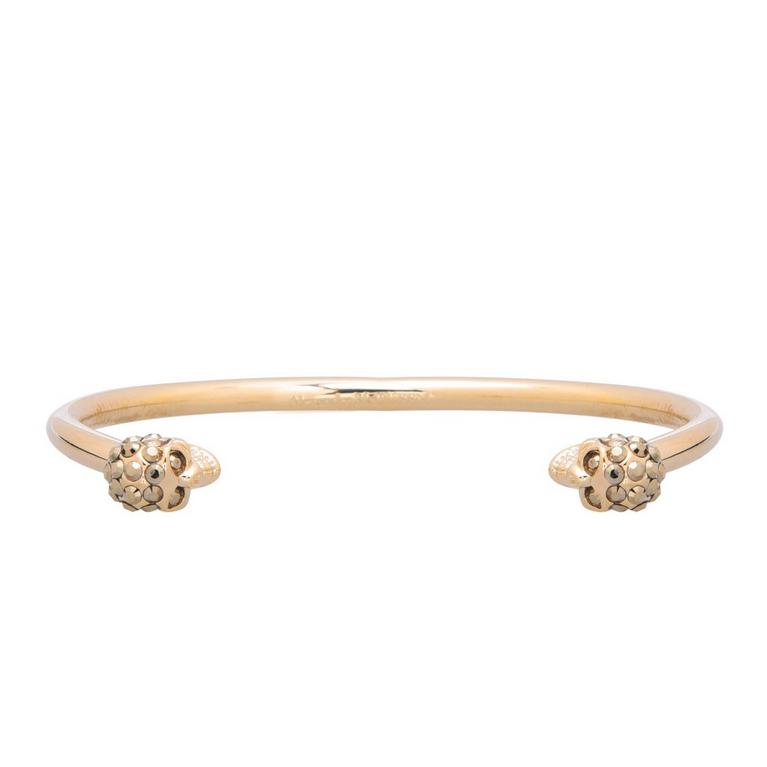 Thin Twin Skull Crystal Bracelet