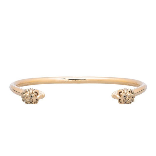 Thin Twin Skull Crystal Bracelet