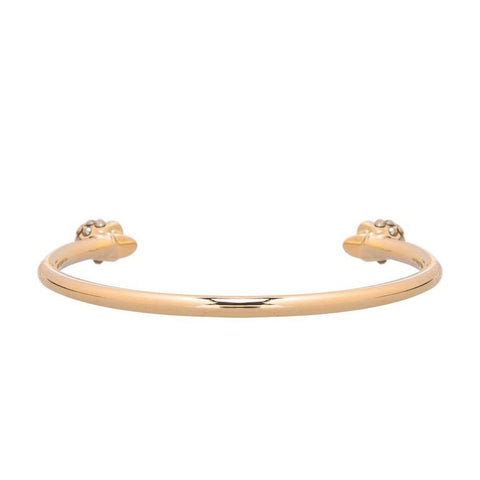Thin Twin Skull Crystal Bracelet