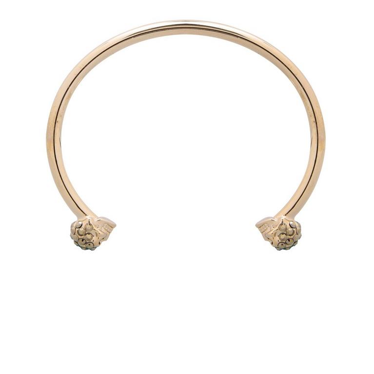 Thin Twin Skull Crystal Bracelet