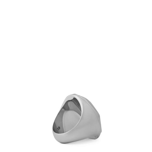 Faceted Stone Ring In Antique Silver