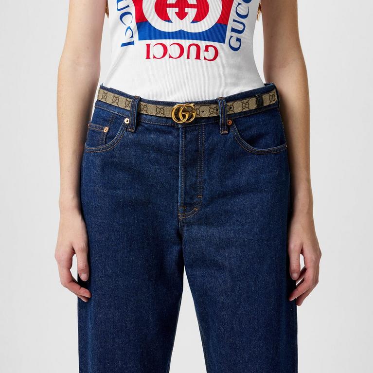 Women's Jacquard Leather Marmont Reversible Belt