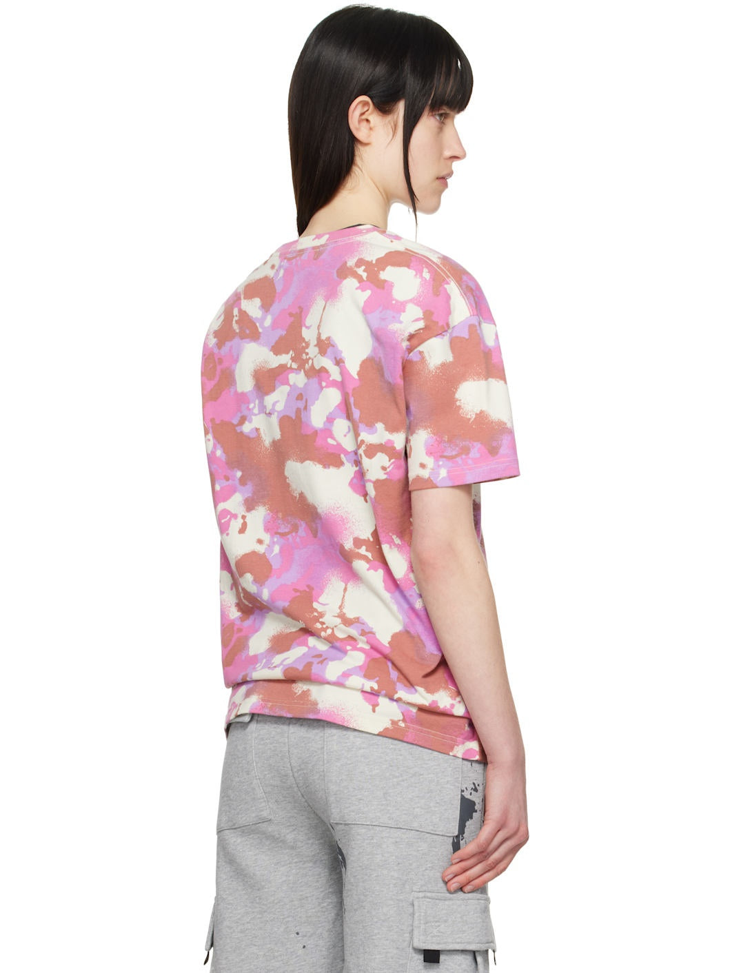 Pink Map Camo Oversized T-shirt