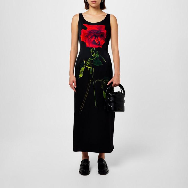 Floral Silk Satin Gown