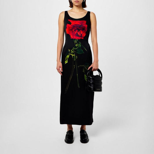 Floral Silk Satin Gown