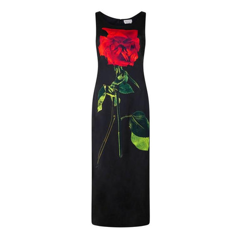 Floral Silk Satin Gown