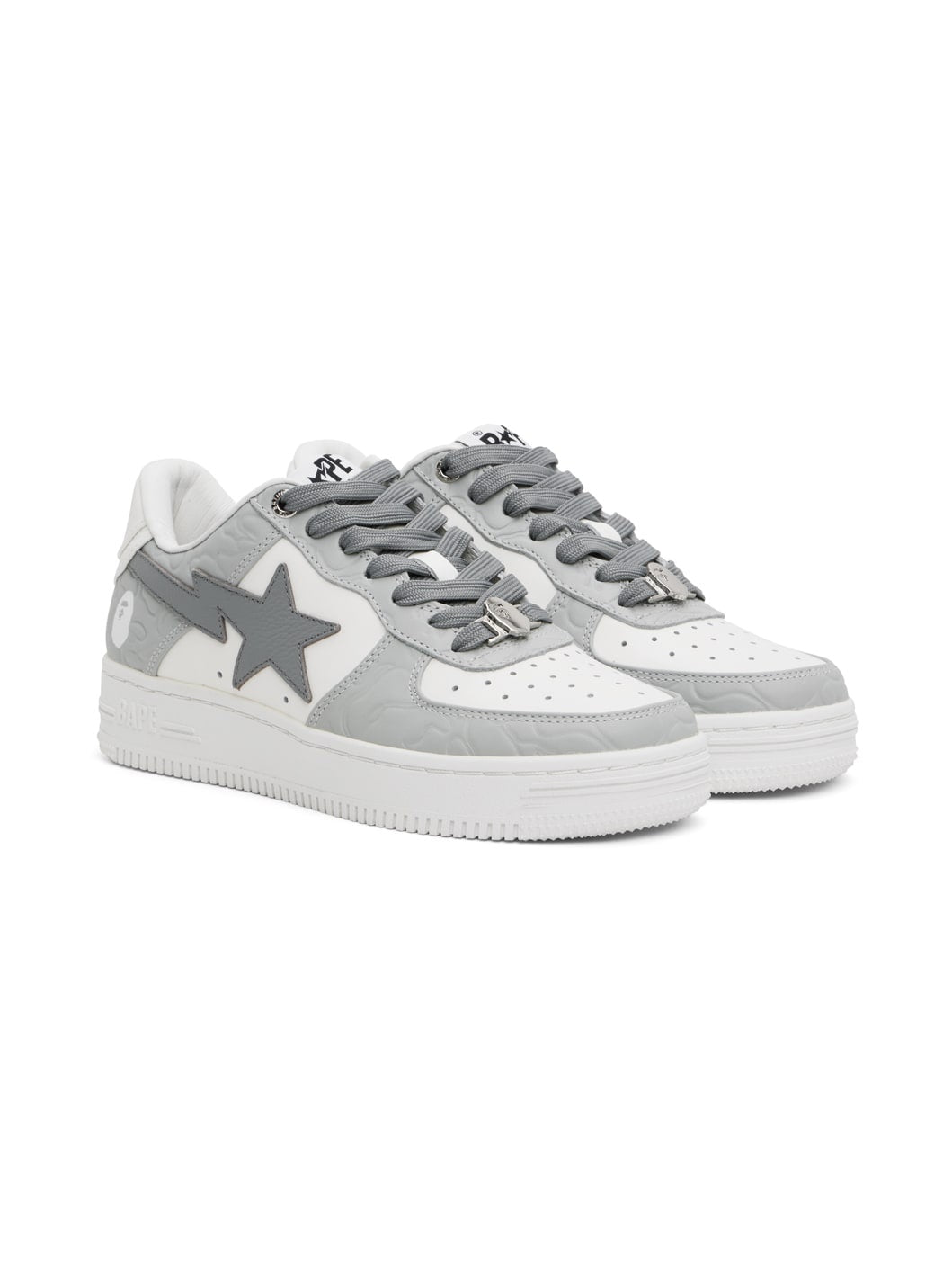 Gray & White STA #4 Sneakers