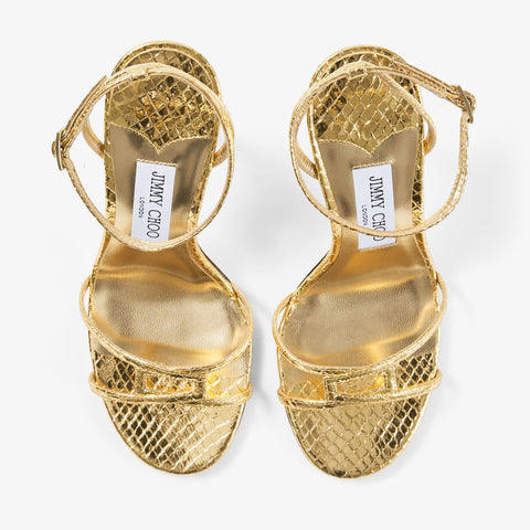 Leo 100 Gold Candy Wrap Leather Sandal