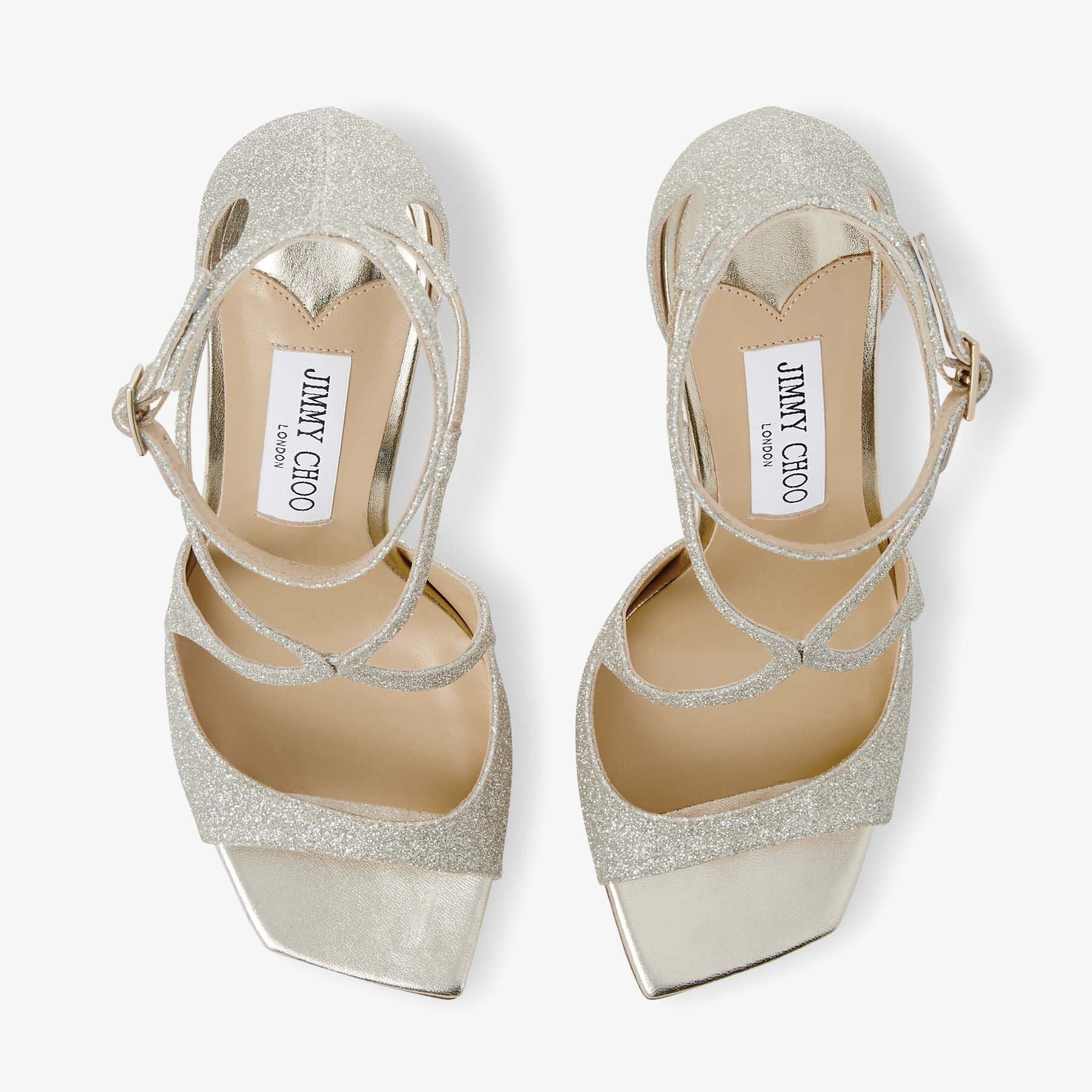 Azia 95 Platinum Ice Dusty Glitter Sandals