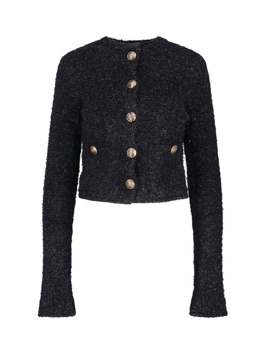 Button crop cardigan