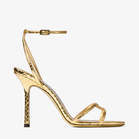 Leo 100 Gold Candy Wrap Leather Sandal