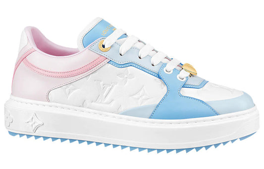 (WMNS) LOUIS VUITTON Time Out Sneakers 'White Monogram with Blue Pink' 1A9QB4