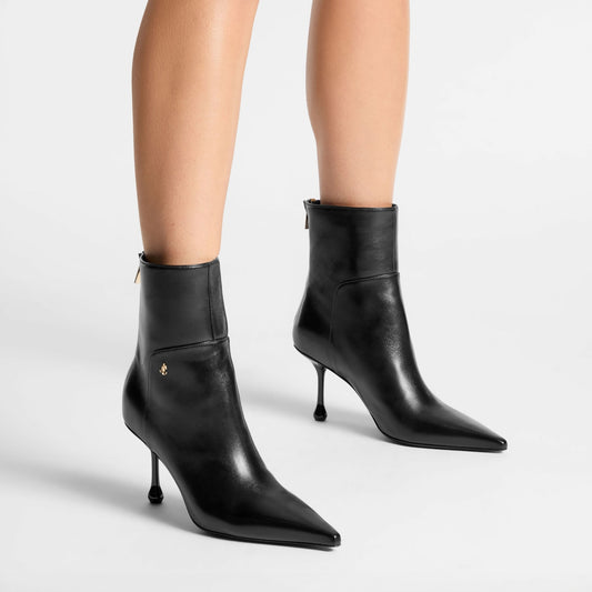 Cycas Ankle Boot 80 Black Nappa Leather Ankle Boots