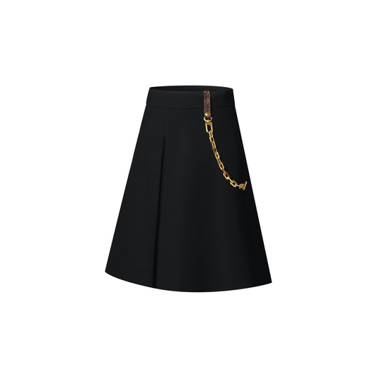 Chain Detail A-Line Mini Skirt