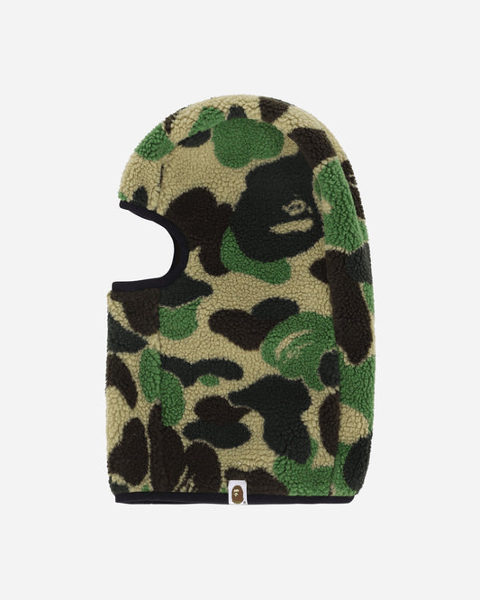 A Bathing Ape ABC Camo Boa Fleece Balaclava Green