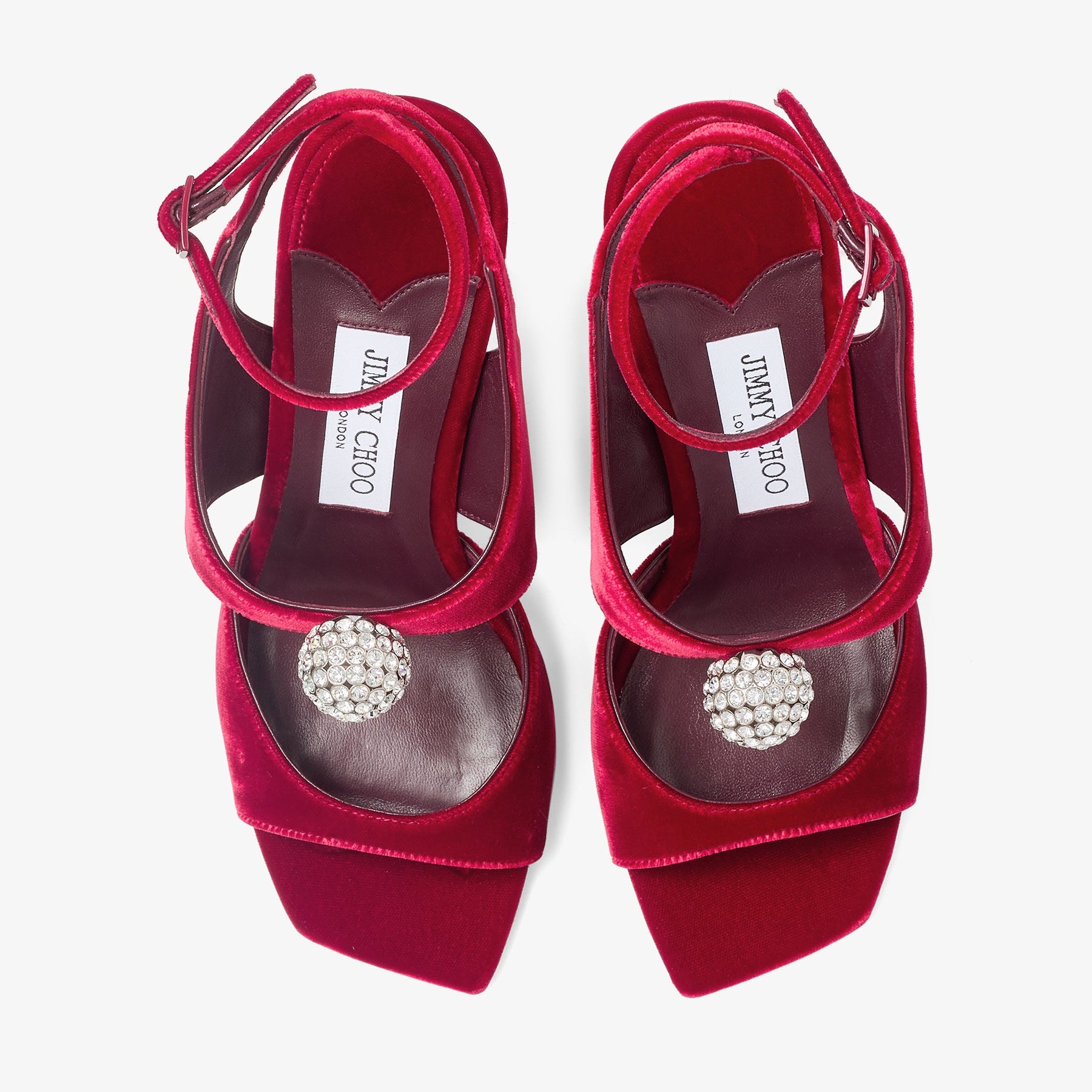 Orb 95 Ruby Red Velvet Sandals