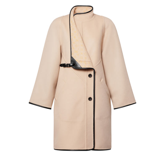 Double Face Long Clip Front Coat