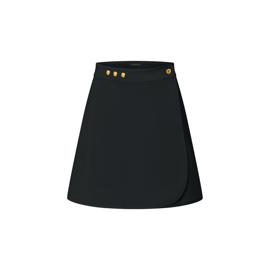 Technical Jersey Mini Wrap Skirt