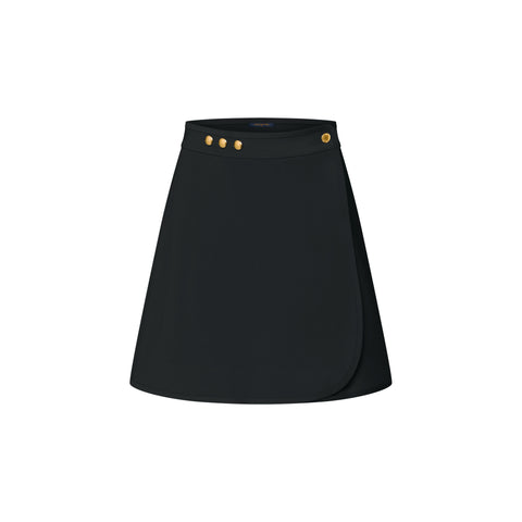 Technical Jersey Mini Wrap Skirt