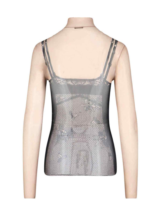 Trompe-l'œil lingerie top