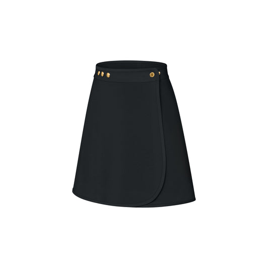 Technical Jersey Mini Wrap Skirt