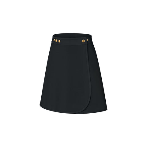 Technical Jersey Mini Wrap Skirt