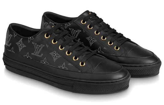 (WMNS) LOUIS VUITTON Stellar Sneakers 'Black with White Sketch Monogram' 1A87TE