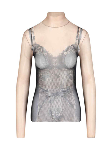 Trompe-l'œil lingerie top