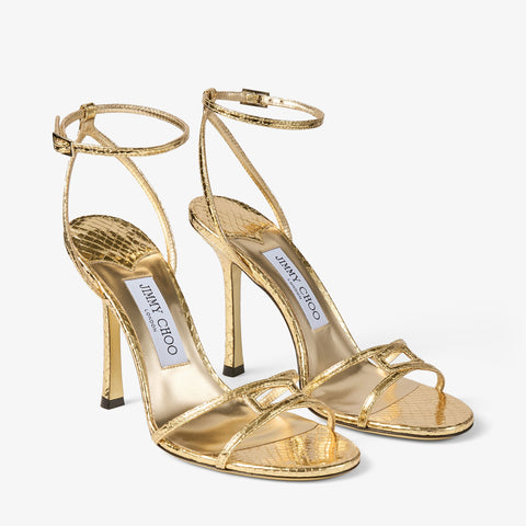 Leo 100 Gold Candy Wrap Leather Sandal